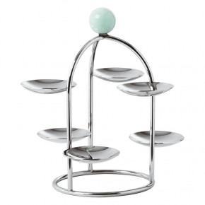 Penelope Pastry Stand, 6 Small Dishes 7 1/8x6 1/4 18/10 Stainless Steel