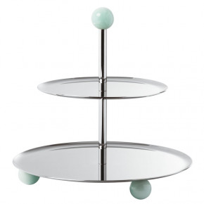 Penelope Pastry Stand, 2 Tiers Round 8 5/8 18/10 Stainless Steel