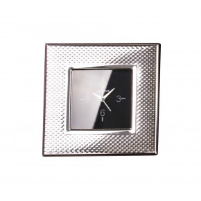 Frames Dew Clock 3 1/2x3 1/2 In. Silver Bilaminate