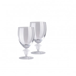 Medusa Lumiere 2/Short Stem - Clear Water Goblet Set of Two 7 1/2 in , 16 oz