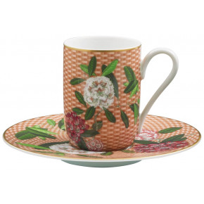 Tresor Fleuri Beige Espresso cup Rhododendron Round 3.1496 in.