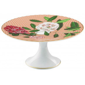 Tresor Fleuri Beige Petit Four Stand Small Rhododendron Round 6.3 in. in a gift box