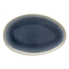 Junto Aquamarine Stoneware Platter Oval 11 in