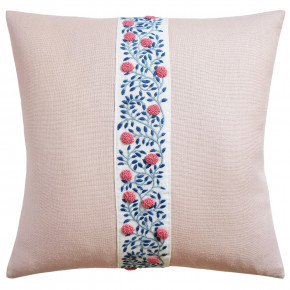 Ashoka Slubby Linen Shell Pink Ashoka Rose and Sky Tape Pillow