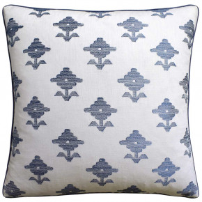 Rubia Embroidery Blue Pillow