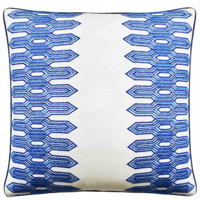 Nola Stripe Embroidery Navy Pillow