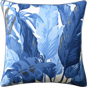Travelers Palm Navy Pillow