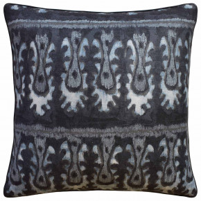 Batik Tribal Smoke Blue 22x22 in Pillow