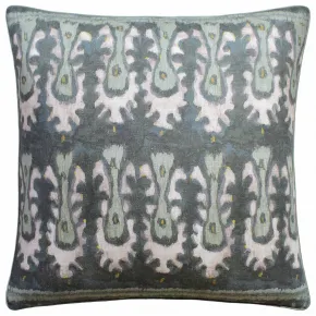 Batik Tribal Hunter Jade 22x22 in Pillow