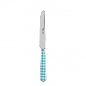Gingham Turquoise Breakfast Knife 6.75"