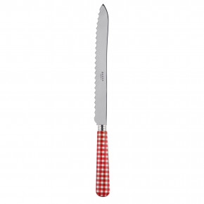 Gingham Red Bread Knife 11"