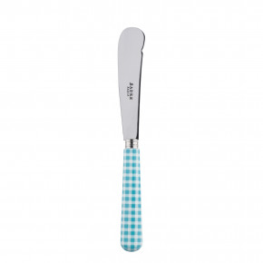 Gingham Turquoise Butter Knife 7.75"
