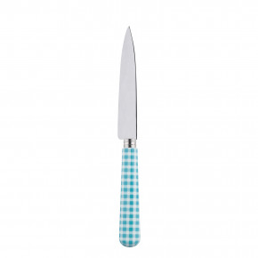 Gingham Turquoise Kitchen Knife 8.25"
