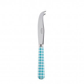 Gingham Turquoise Small Cheese Knife 6.75"