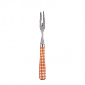 Gingham Orange Cocktail Fork 5.75"