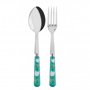 Tulip Turquoise 2-Pc Serving Set 10.25" (Fork, Spoon)