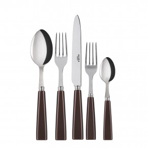 Icon Brown 5-Pc Setting (Dinner Knife, Dinner Fork, Soup Spoon, Salad Fork, Teaspoon)