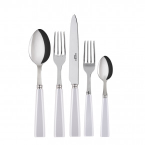 Icon White 5-Pc Setting (Dinner Knife, Dinner Fork, Soup Spoon, Salad Fork, Teaspoon)