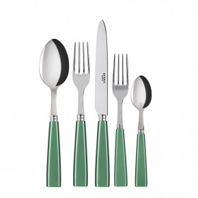 Icon Garden Green 5-Pc Setting (Dinner Knife, Dinner Fork, Soup Spoon, Salad Fork, Teaspoon)