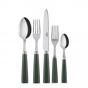 Icon Dark Green 5-Pc Setting (Dinner Knife, Dinner Fork, Soup Spoon, Salad Fork, Teaspoon)