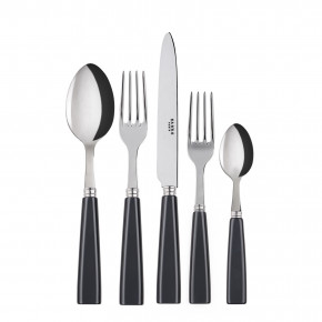 Icon Dark Grey 5-Pc Setting (Dinner Knife, Dinner Fork, Soup Spoon, Salad Fork, Teaspoon)