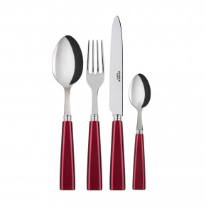 Icon Red 4-Pc Setting (Dinner Knife, Dinner Fork, Soup Spoon, Teaspoon)