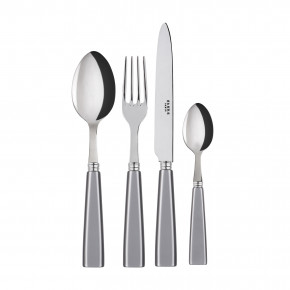 Icon Grey 4-Pc Setting (Dinner Knife, Dinner Fork, Soup Spoon, Teaspoon)