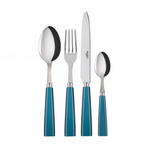 Icon Turquoise 4-Pc Setting (Dinner Knife, Dinner Fork, Soup Spoon, Teaspoon)
