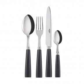 Icon Dark Grey 4-Pc Setting (Dinner Knife, Dinner Fork, Soup Spoon, Teaspoon)