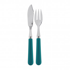 Basic Turquoise Fish Set 8.25" (Knife, Fork)
