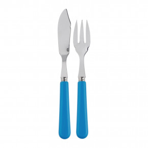 Basic Cerulean Blue Fish Set 8.25" (Knife, Fork)
