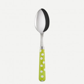 White Dots Lime Soup Spoon 8.5"