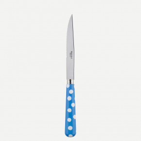 White Dots Light Blue Steak Knife 9"