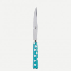 White Dots Turquoise Steak Knife 9"