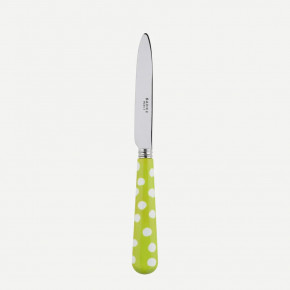 White Dots Lime Dessert Knife 8"