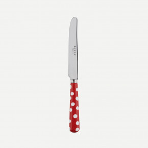 White Dots Red Breakfast Knife 6.75"