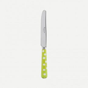 White Dots Lime Breakfast Knife 6.75"