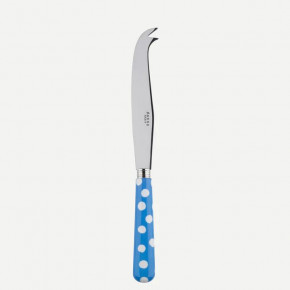 White Dots Light Blue Large Cheese Knife 9.5"