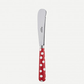 White Dots Red Butter Knife 7.75"