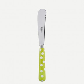 White Dots Lime Butter Knife 7.75"