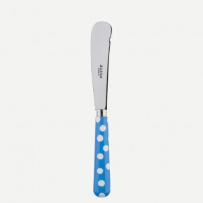 White Dots Light Blue Butter Knife 7.75"