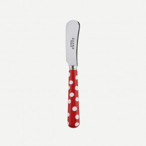 White Dots Red Butter Spreader 5.5"