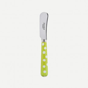 White Dots Lime Butter Spreader 5.5"