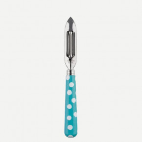 White Dots Turquoise Peeler