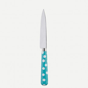 White Dots Turquoise Kitchen Knife 8.25"