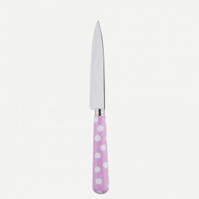 White Dots Pink Kitchen Knife 8.25"