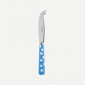 White Dots Light Blue Small Cheese Knife 6.75"