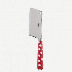 White Dots Red Cheese Cleaver 8"