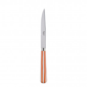 White Stripe Orange Steak Knife 9"