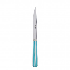 White Stripe Turquoise Steak Knife 9"